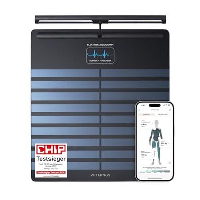 Withings Body Scan WLAN-Personenwaage BIA mit EKG Schwarz Defekt