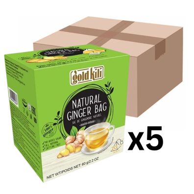 5er-Pack Gold Kili Ingwertee Naturell 60g