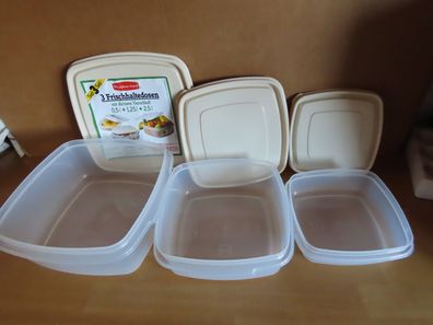 Frischhaltedose Frischhalteboxen mit Deckel 3 St. 0,5 + 1,25 + 2,5L Rubbermaid