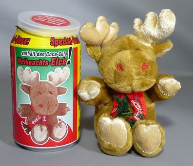 Coca Cola Plüsch-Elch Weihnachtselch in Dose Sammleredition Spezial-Dose NEU OVP