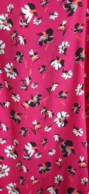 Max Mara: Viskosegewebe, fuchsia-s-w-koralle 150 cm br, Meterw, Preis pro 0,5 lfdm