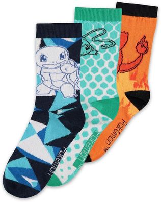 Pokémon - Crew Socks (3 Pack) Multicolor