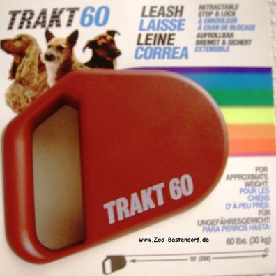 TRAKT 60 TOP Marken - Automatik - Seil - Leine; bis 30 kg; Farbe "bordeauxrot"
