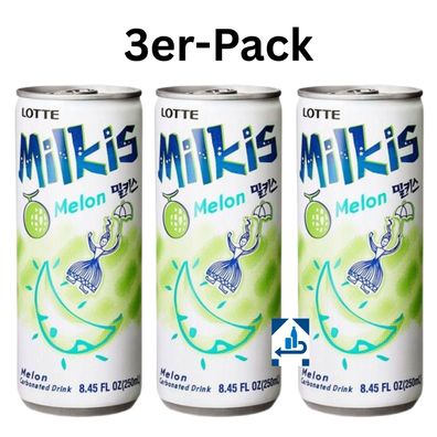 3er-Pack Lotte Milkis Melone Milchgetränk 250ml (inkl. 0,75€ EINWEG-Pfand)