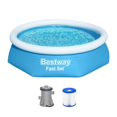 Fast Set™ Aufstellpool-Set mit Filterpumpe Ø 244 x 61 cm, blau, rund