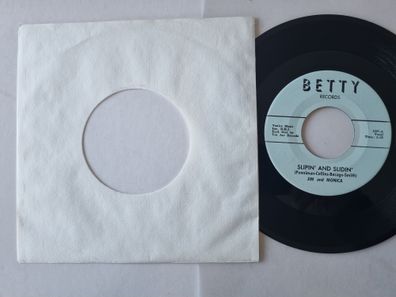 Jim And Monica - Slippin' and Slidin' 7'' Vinyl US