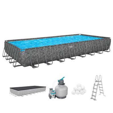 APX365™ Winterfestes Frame Pool Komplett-Set mit Sandfilteranlage 956 x 488 x 132