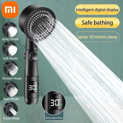 5-in-1 Shower Head, High Pressure, Adjustable Water-Saving Shower Heads with Water St
