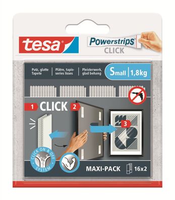TESA Powerstrips "Click" 4x2 Stück 666301
