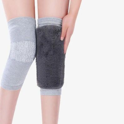 Winter Warm Rabbit Fur Knee Protector - Breathable, Elastic, Windproof for Arthritis