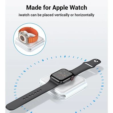 Foldable wireless charging pad for iPhone, compact 3-in-1 wireless charging stand, po