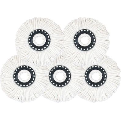 5-Piece Replacement Head Disc Mop Clean for Mop, Replacement Set Head Spin Twist Micr