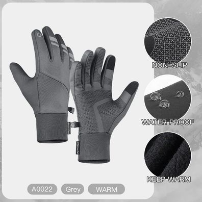 Winter Cycling Gloves Men - Shockproof, Anti-Slip, Windproof, Warm, Touchscreen for