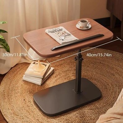 Höhenverstellbarer & drehbarer Beistelltisch, multifunktionaler leichter Sofa-Seite