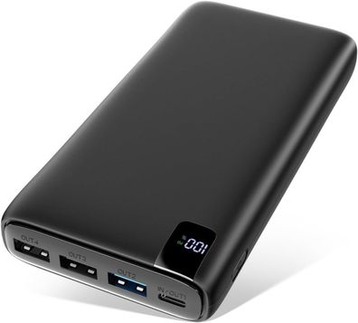 ADDTOP Power Bank 26800mAh, 22,5W, USB-C PD 20W, 4 Ports fér Smartphones & Tablets