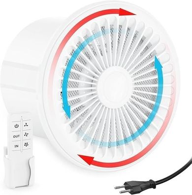 HG Power 150mm Abluftventilator 2 Richtungen Badlfter + Fernbedienung Ventilator