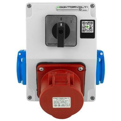 Wandverteiler 16A 2x230V mit Nockenschalter Stromverteiler Komplett Verdrahtet