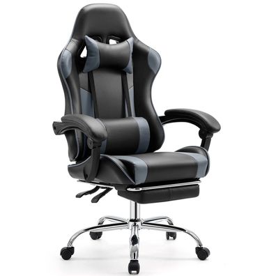 Ergonomic Racing Gaming Chair - High-Back Swivel PU Leather Office Chair