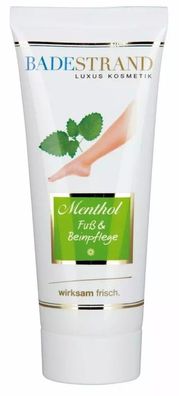 Badestrand Luxus Cosmetic -Menthol Fuß-& Beinpflegecreme - 75 ml