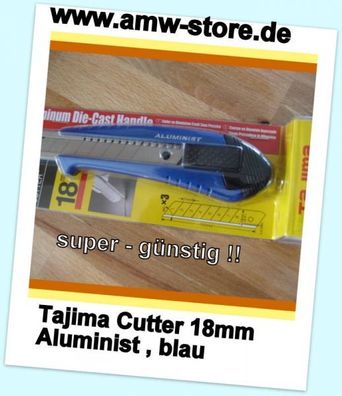 Cuttermesser Metall 18mm, blau Tajima AC 500 Aluminist Messer Cutter Klingenmesser
