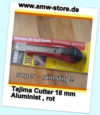 Cuttermesser Metall 18mm, rot Tajima AC 500 Aluminist Messer Cutter Klingenmesser