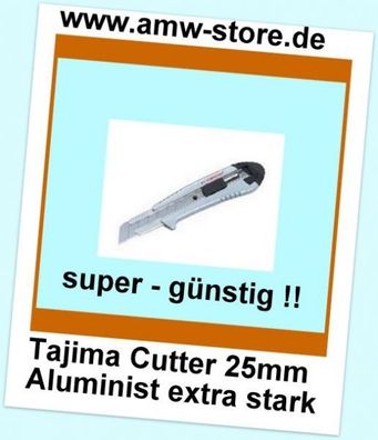 Tajima Aluminist Cuttermesser AC700 Metall 25 mm , mit 3 klingen, mit Drucktaste