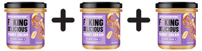 3 x Allnutrition Fitking Delicious Peanut Cream, with Pretzels - 350g