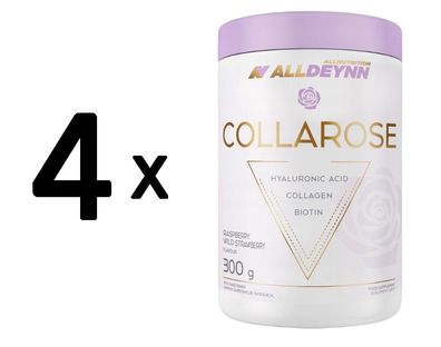 4 x Allnutrition AllDeynn Collarose, Raspberry Wild Strawberry - 300g