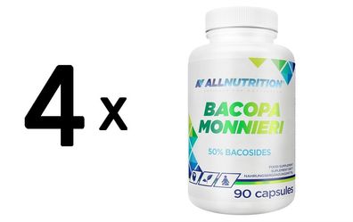 4 x Allnutrition Bacopa Monnieri - 90 caps