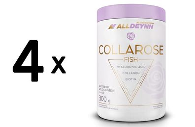 4 x Allnutrition Collarose Fish, Raspberry Wild Strawberry - 300g