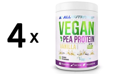 4 x Allnutrition Vegan Pea Protein, Vanilla - 500g