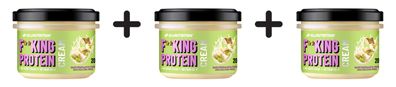 3 x Allnutrition Fitking Protein Cream, White Chocolate with Pistachio Pieces - 200g