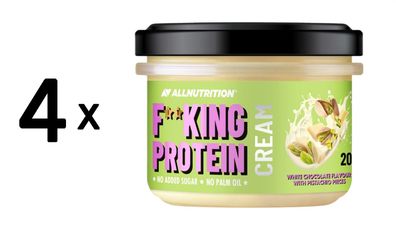 4 x Allnutrition Fitking Protein Cream, White Chocolate with Pistachio Pieces - 200g