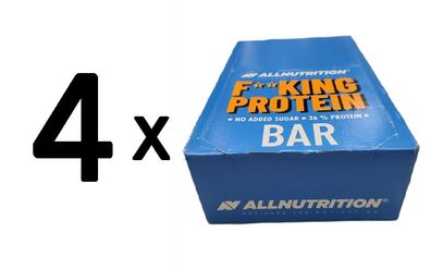 4 x Allnutrition Fitking Protein Bar, Choco Caramel - 15 x 55g