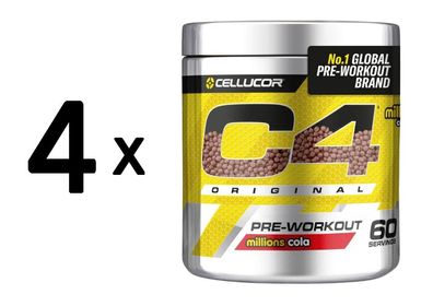 4 x Cellucor C4 Original Pre-Workout, Millions Cola - 396g