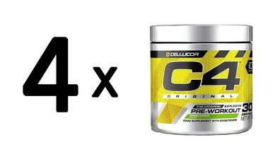 4 x Cellucor C4 Original, Green Apple - 198g