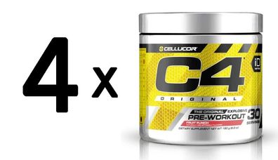 4 x Cellucor C4 Original, Fruit Punch - 204g