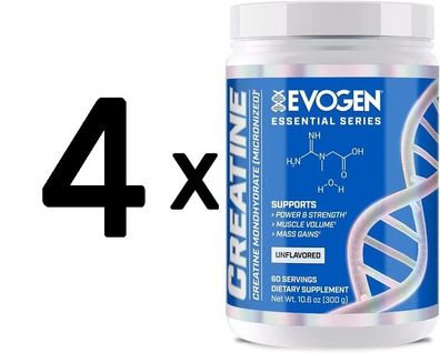 4 x Evogen Creatine Monohydrate - 300g