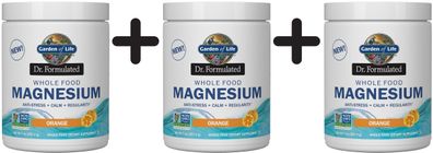 3 x Garden of Life Dr. Formulated Whole Food Magnesium, Orange - 197g