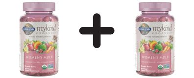 2 x Garden of Life Women's Multi Gummies - mykind Organics, Organic Berry - 120 vegan