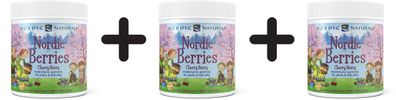 3 x Nordic Naturals Nordic Berries Multivitamin, Cherry Berry - 120 gummy berries