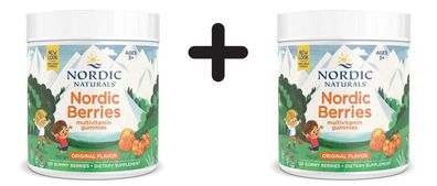 2 x Nordic Naturals Nordic Berries Multivitamin, Original Flavor - 120 gummy berries