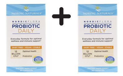 2 x Nordic Naturals Nordic Flora Probiotic Daily - 60 caps