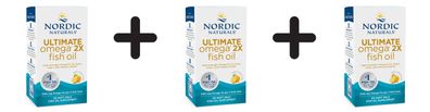 3 x Nordic Naturals Ultimate Omega 2X, 2150mg Lemon - 60 softgels