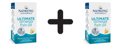 2 x Nordic Naturals Ultimate Omega, 1280mg Lemon - 60 softgels