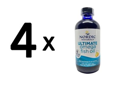 4 x Nordic Naturals Ultimate Omega, 2840mg Lemon - 237 ml