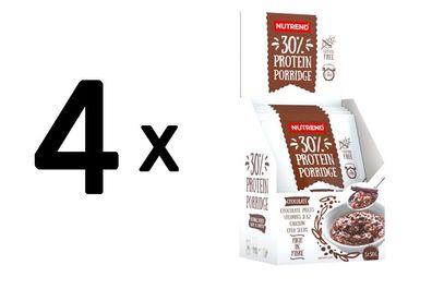 4 x Nutrend 30% Protein Porridge, Chocolate - 5 x 50g