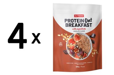 4 x Nutrend Protein Oat Breakfast, Chocolate - 630g
