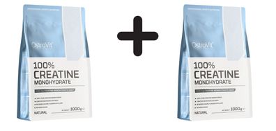 2 x OstroVit 100% Creatine Monohydrate, Natural - 1000g