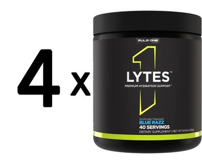 4 x Rule One Lytes, Blue Razz - 240g